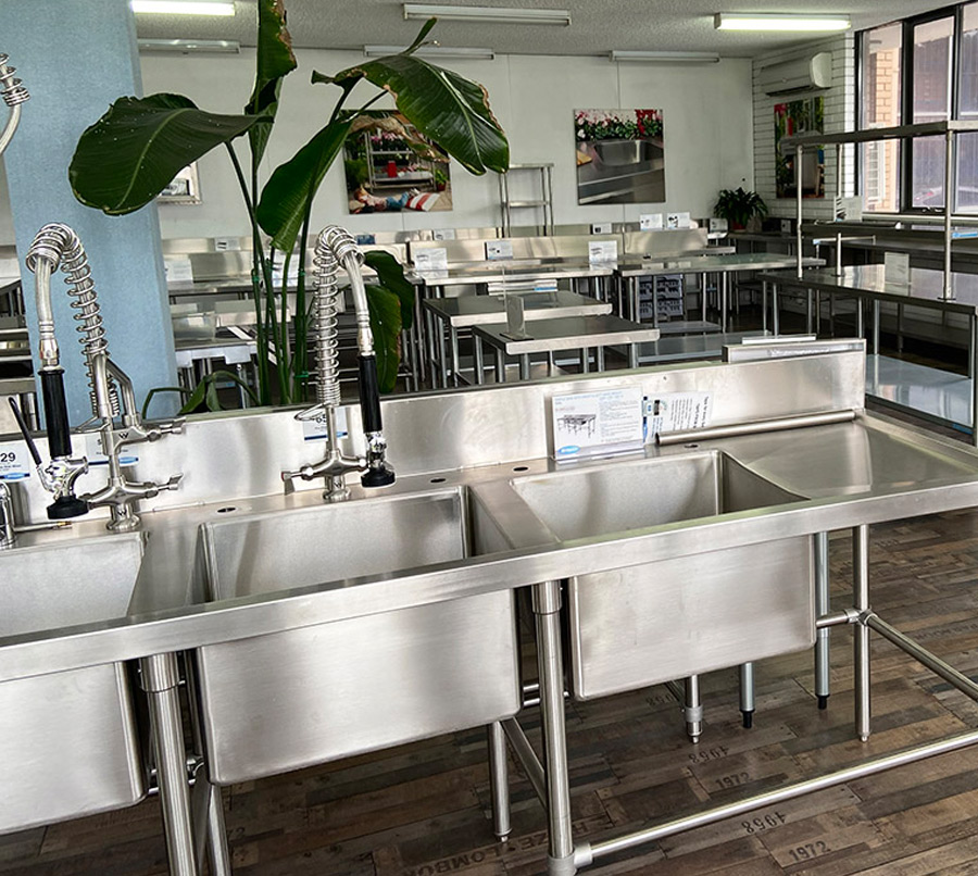 stainless steel sink bench